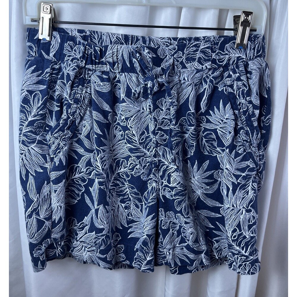 Briggs New York Women’s Linen Blended Pull On Shorts Size S Coastal Beach Resort
